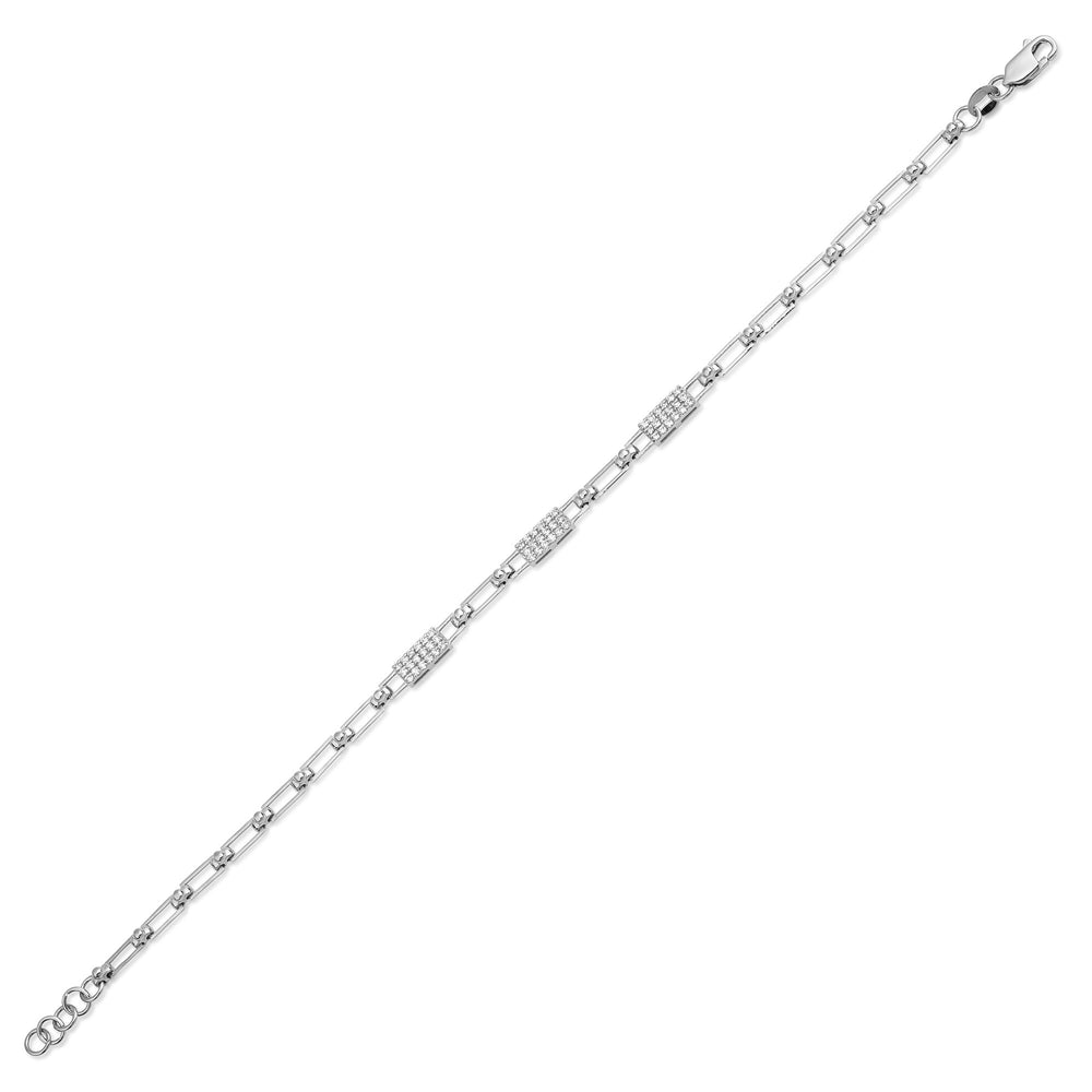 14K Gold Diamond Chain Bracelet
