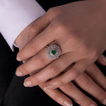 18K Gold Diamond and Emerald Ring / Eternal Queen