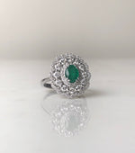 18K Gold Diamond and Emerald Ring / Eternal Queen