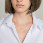 Diamond Heart Charm Necklace in 14K Yellow Gold - My Mini Heart