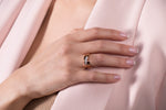 Diamond Band Ring / 14K Gold Modern Diamond Ring
