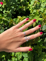 Diamond Flower Ring - 14K Diamond Ring - Floral Cluster Diamond Ring