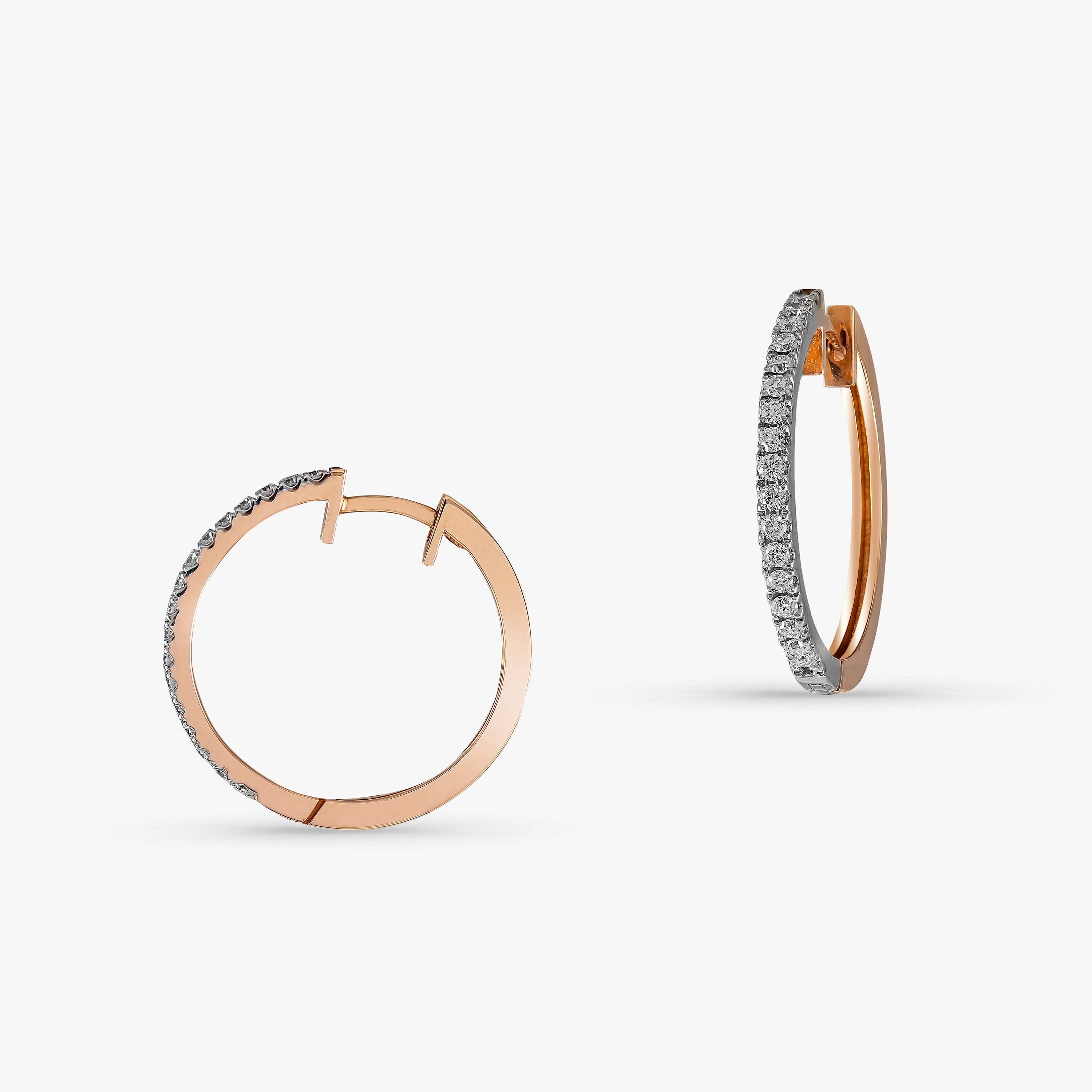 Extra Large Diamond Hoops in 14K Gold