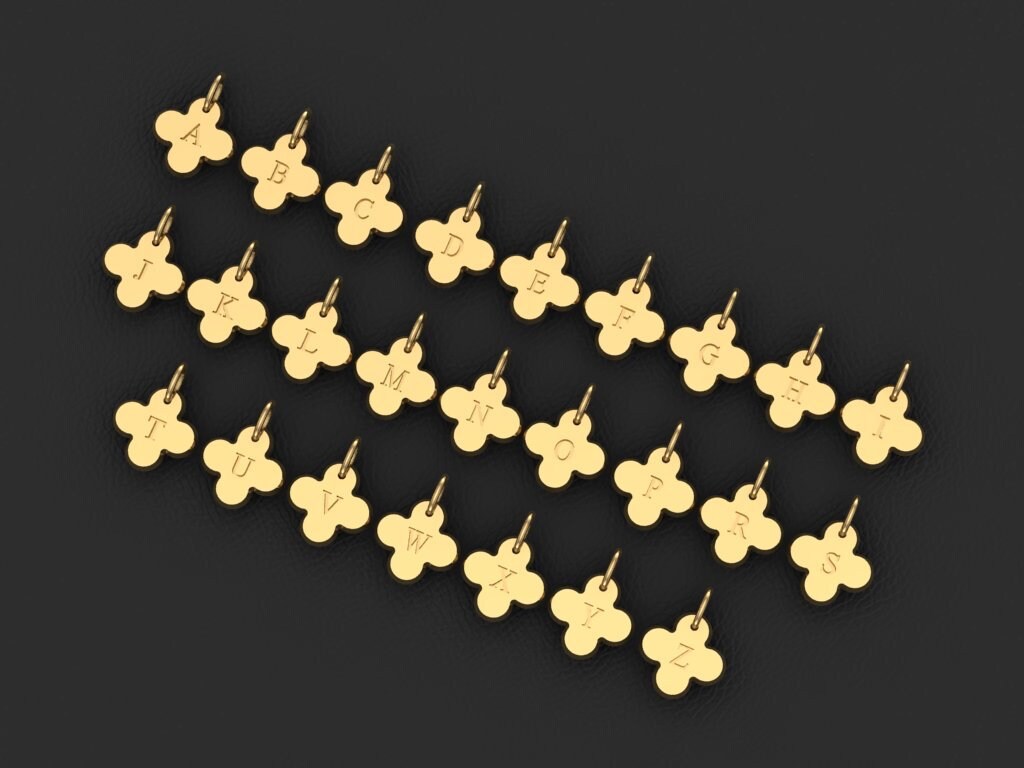 Birthstone Four Leaf Clover Pendant Necklace in 14K Gold