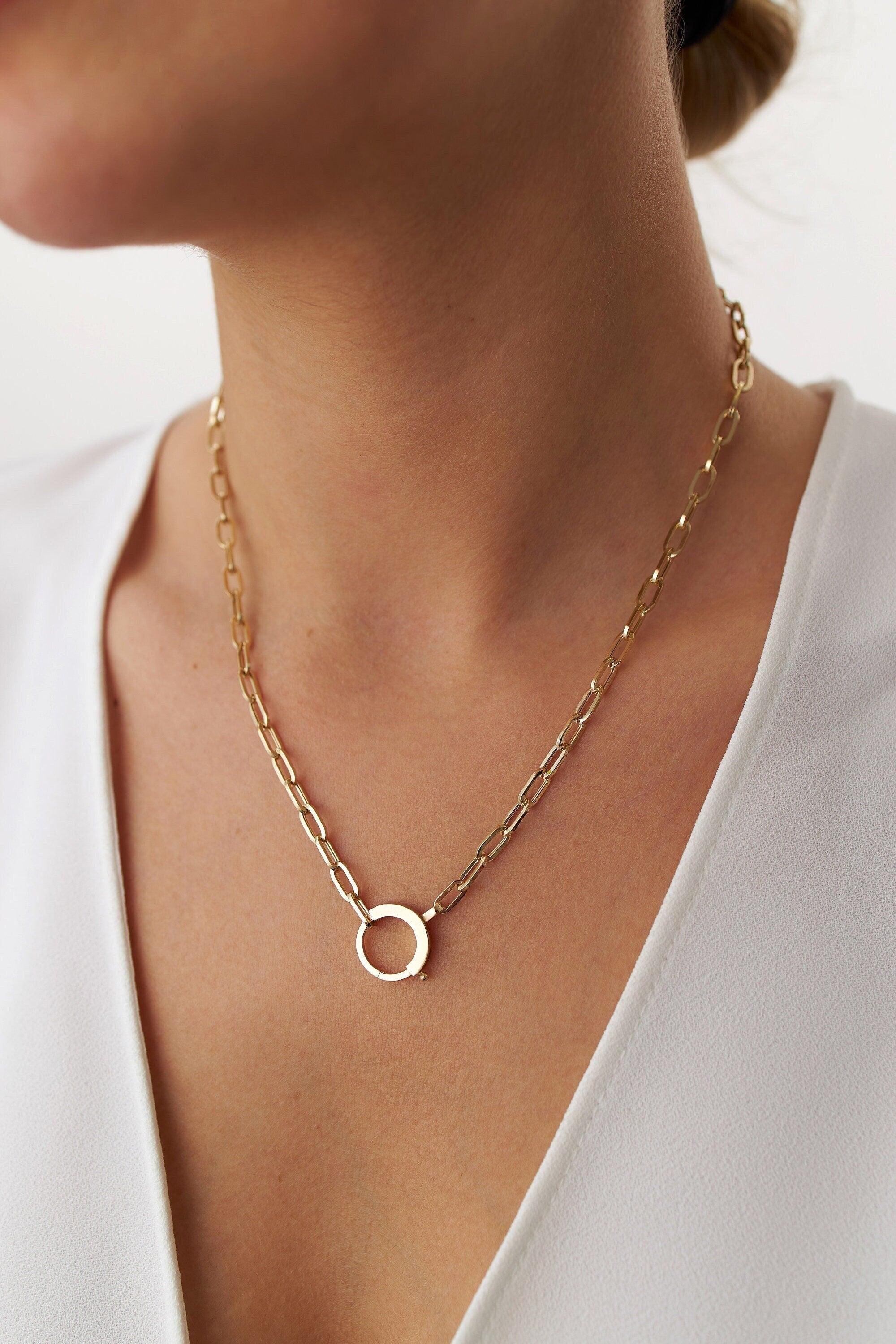Lock Necklace in 14K Gold