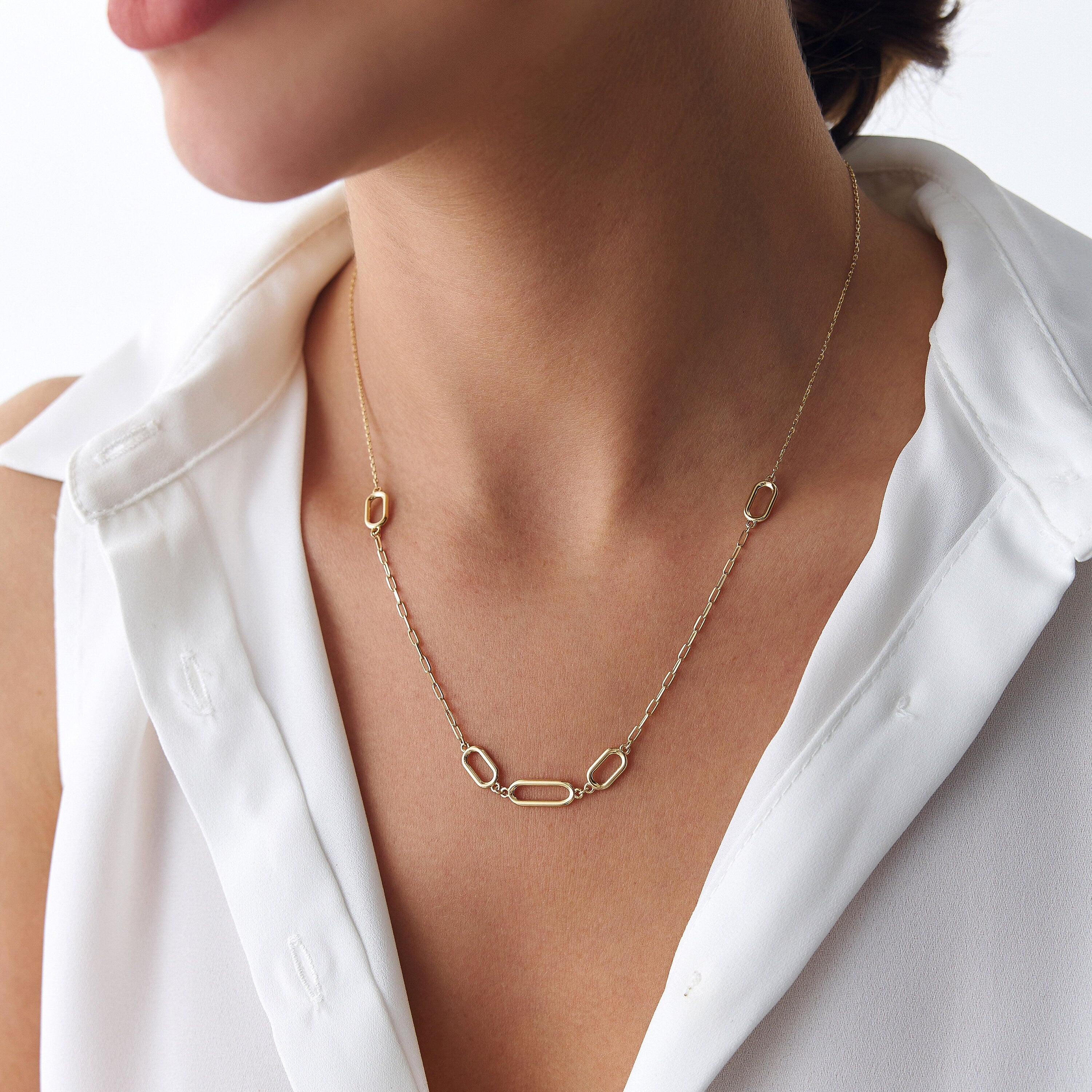 Modern Link Necklace