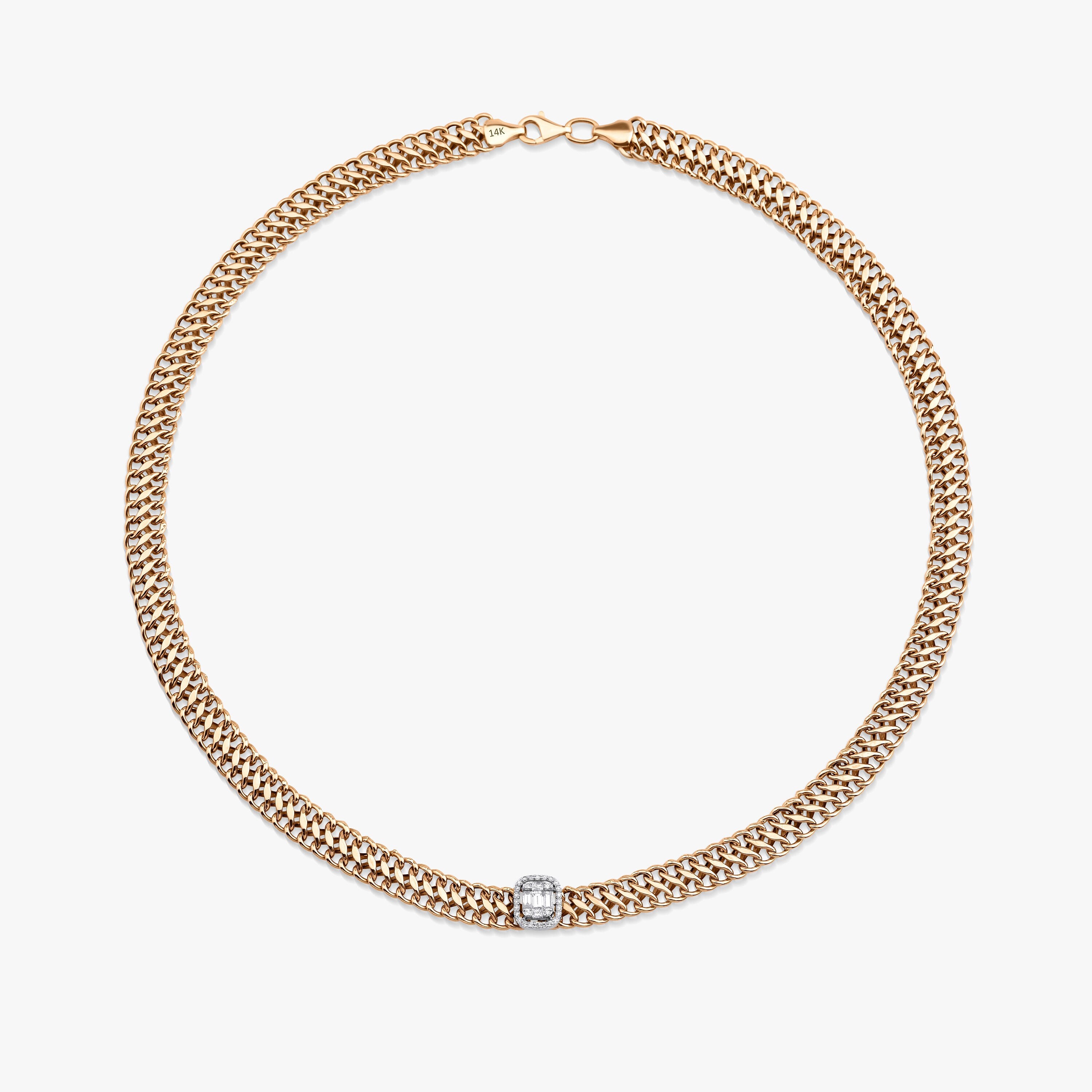 Diamond Choker Necklace in 14K Gold