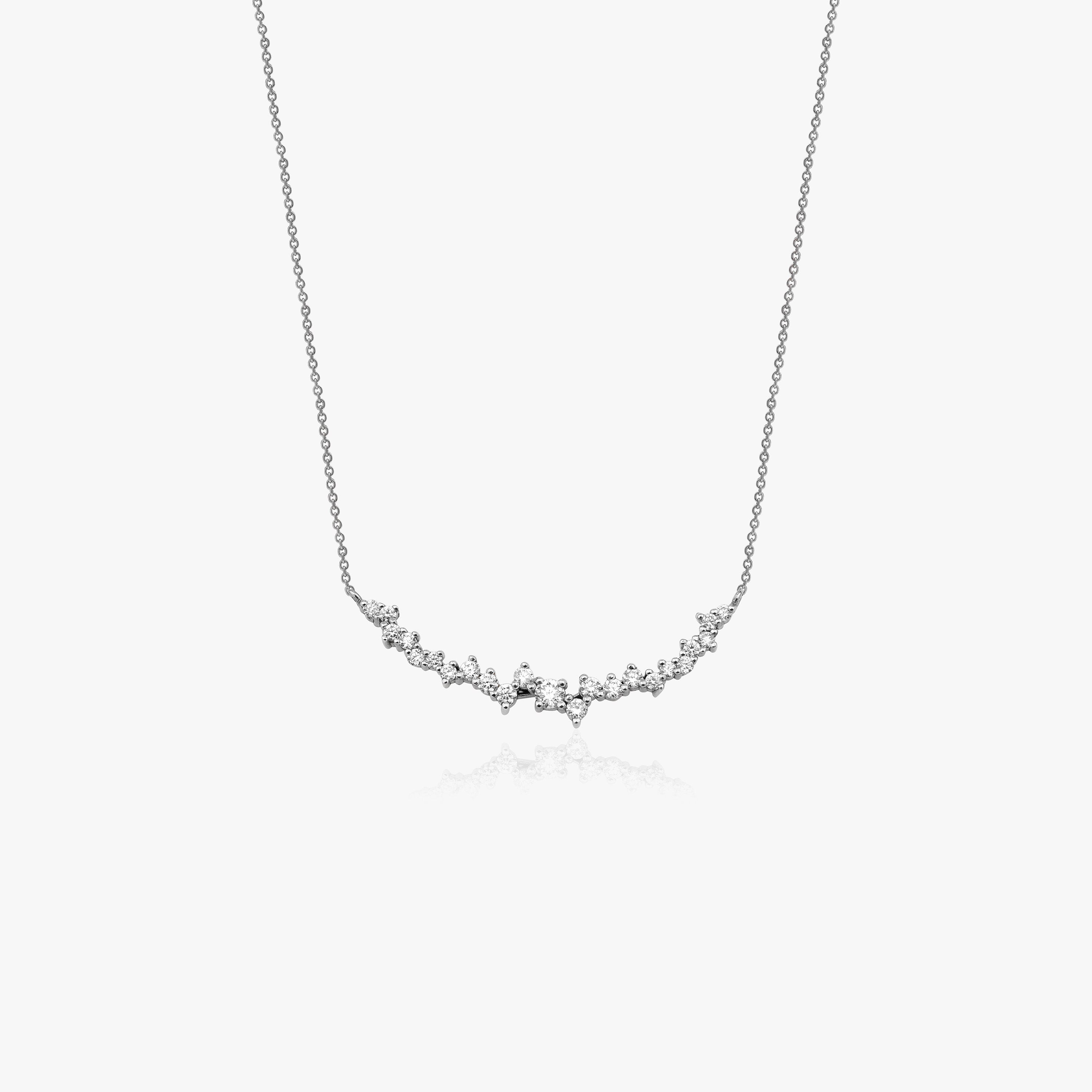 Diamond Cluster Necklace Available in 14K and 18K Gold