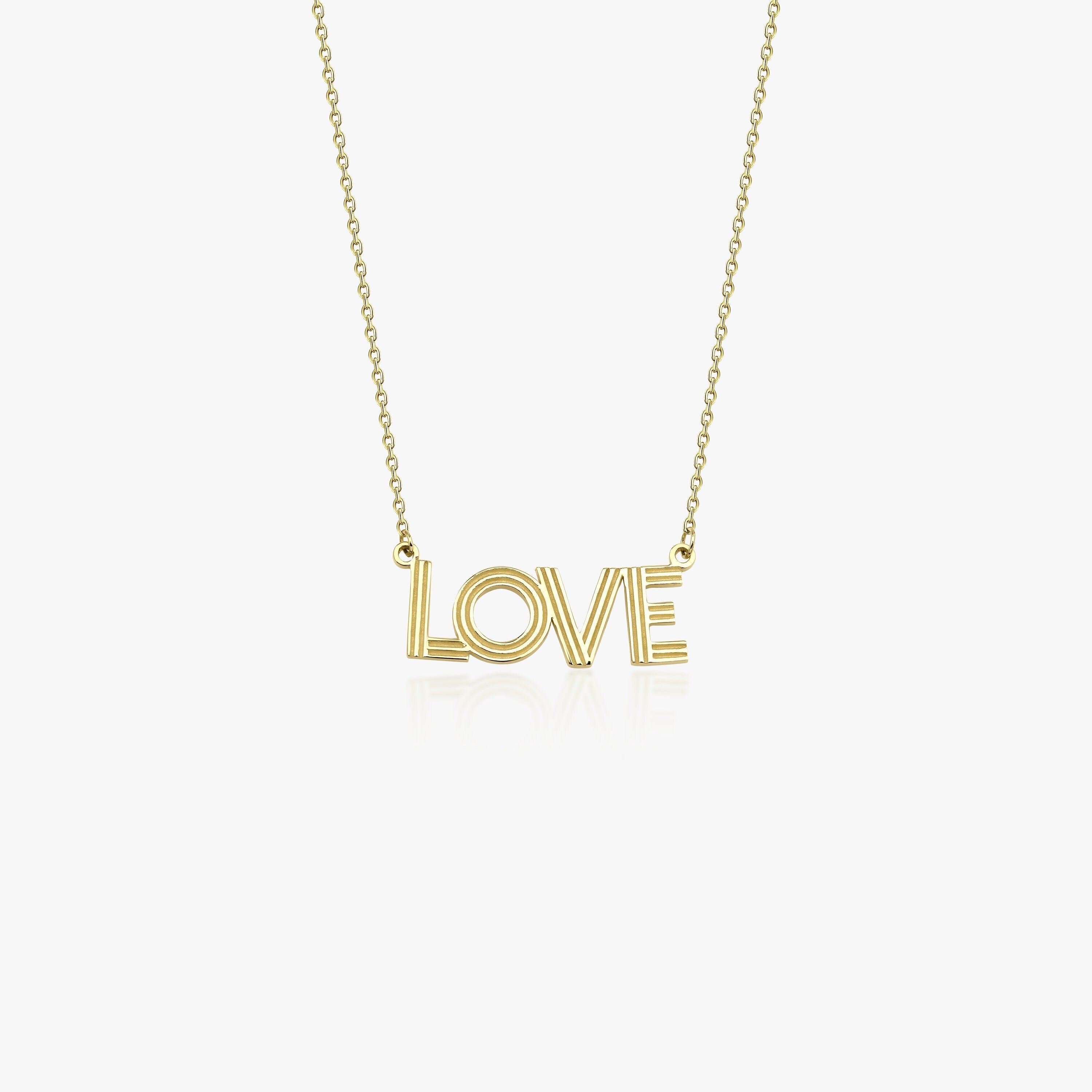 14K Gold Love Necklace