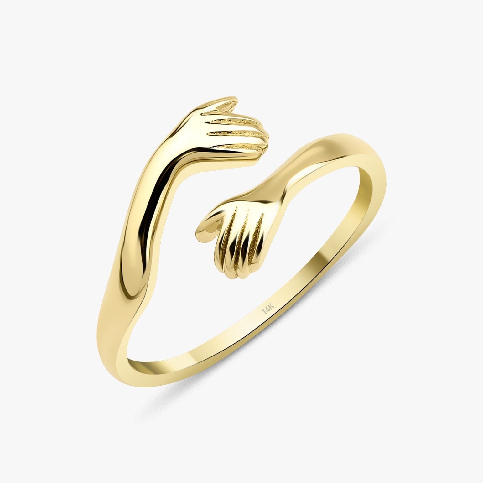 Hug Ring in 14K Gold