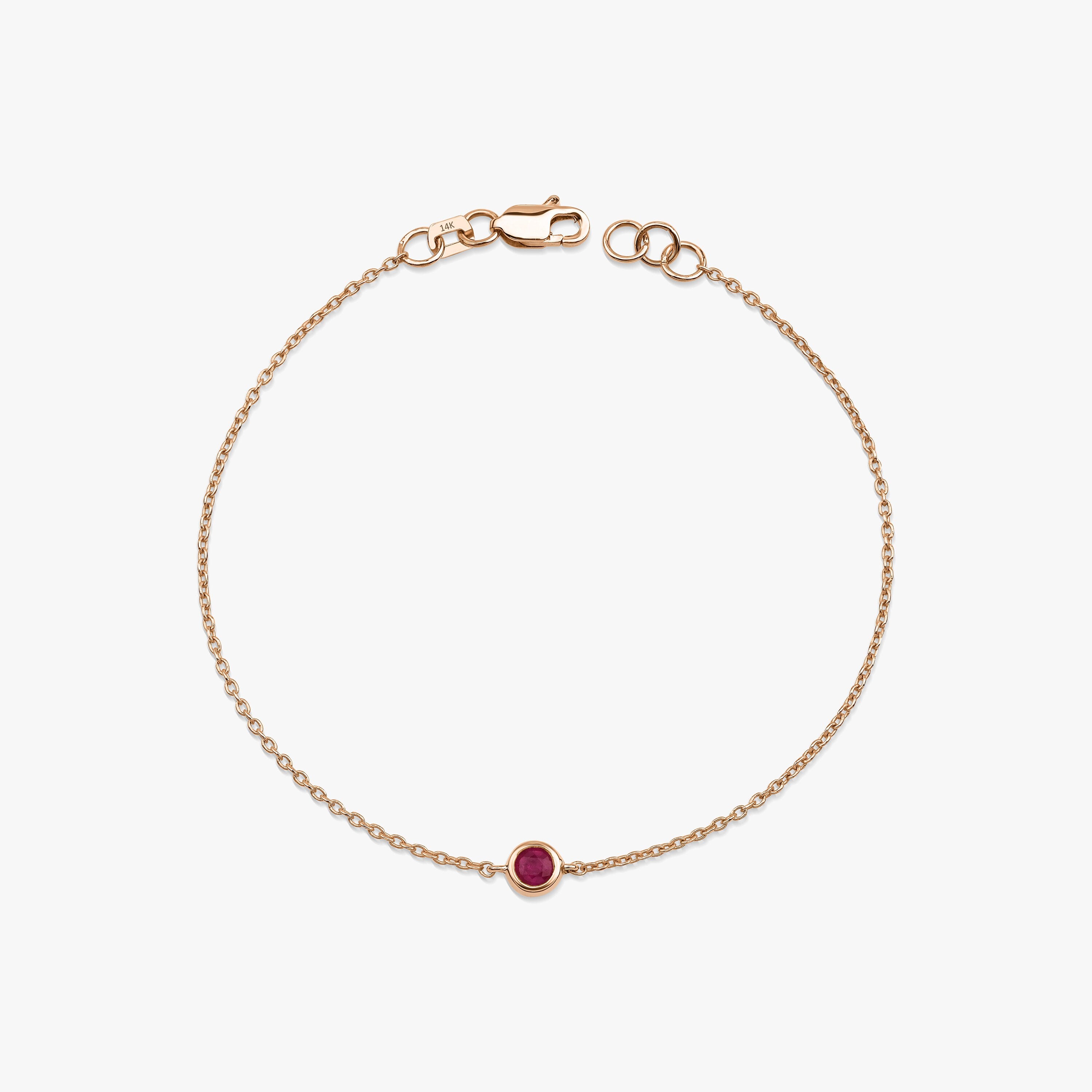 Natural Ruby Bracelet Available in 14K and 18K Gold