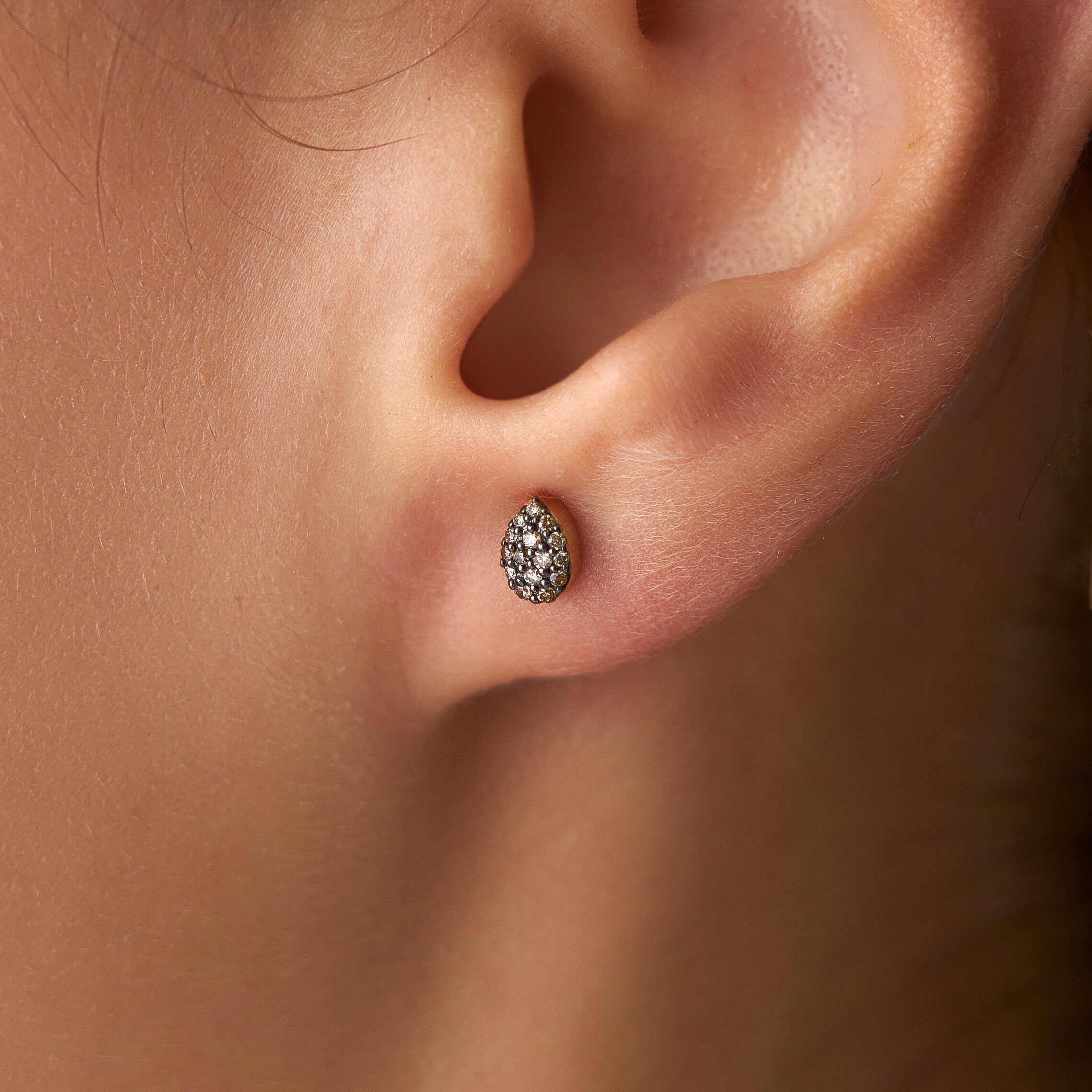 Chocolate Diamond Earrings Available in 14K and 18K Gold