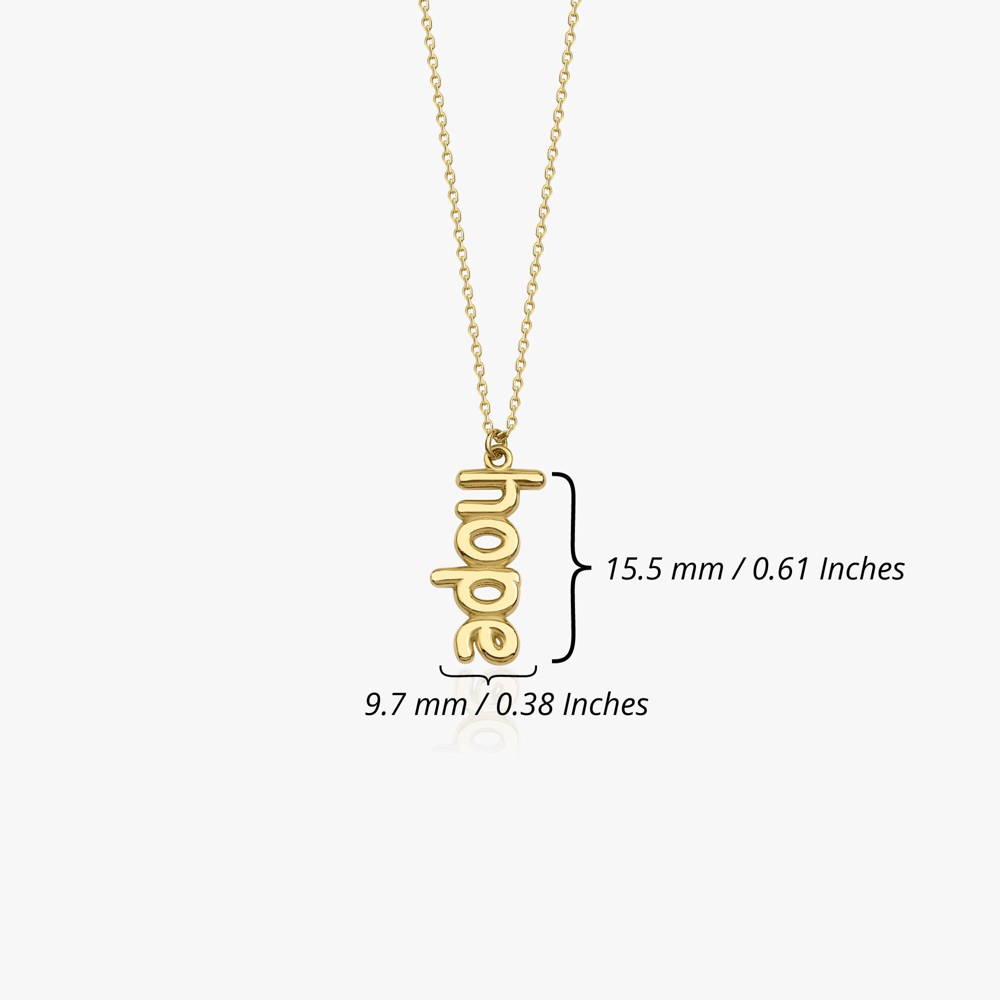 14K Gold Hope Necklace / HOPE