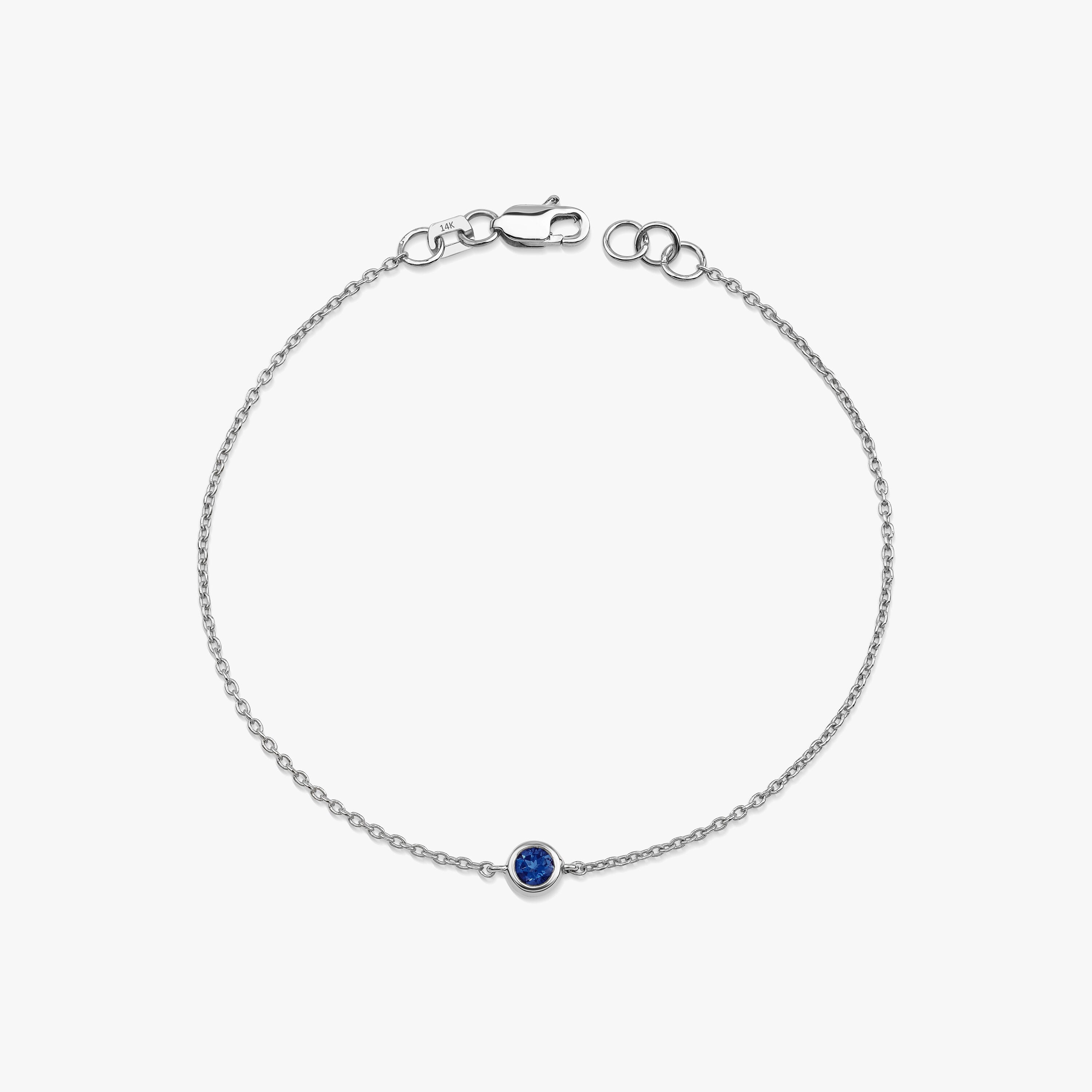 Blue Sapphire Bracelet Available in 14K and 18K Gold
