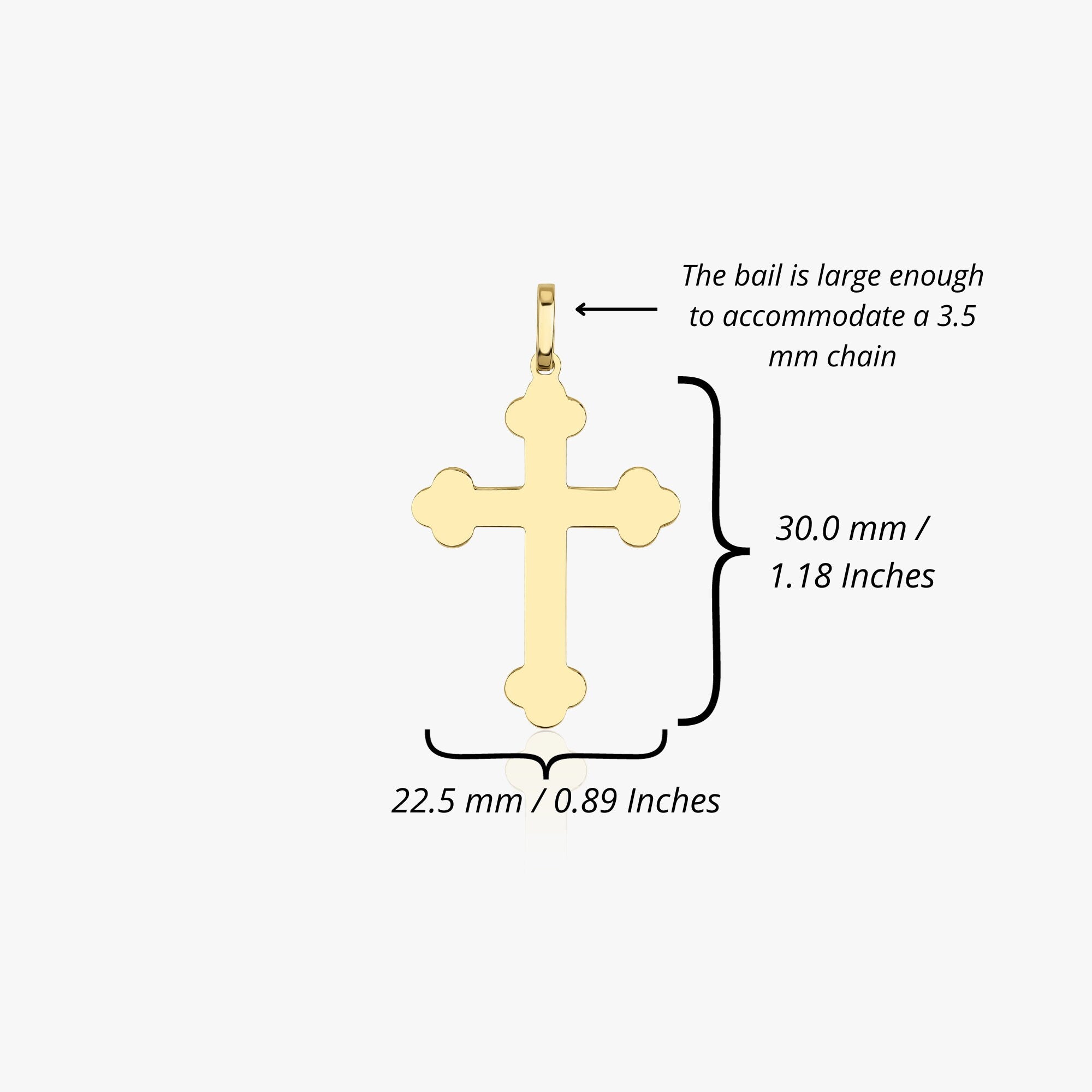Large Cross Pendant in 14K Gold
