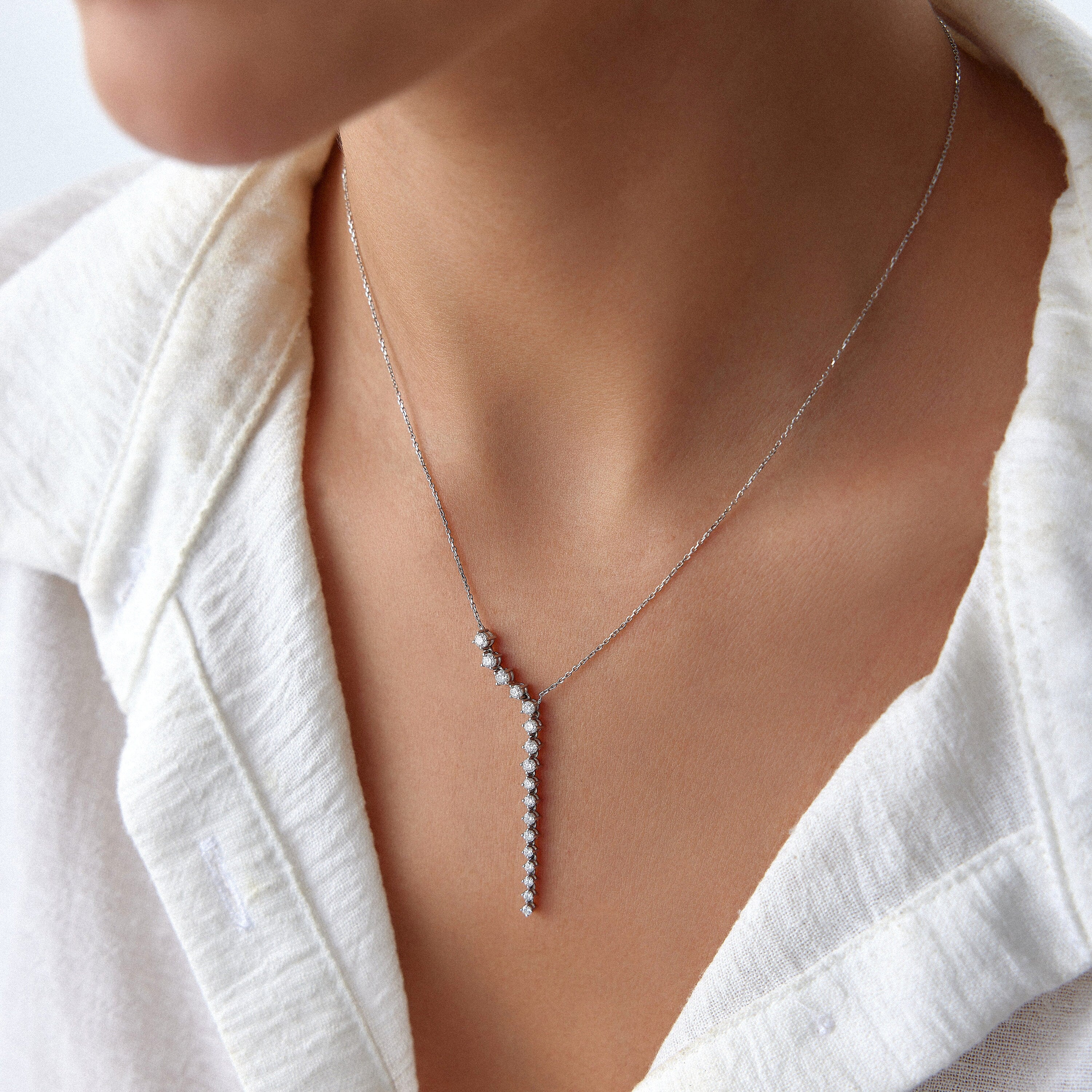 Diamond Lariat Necklace