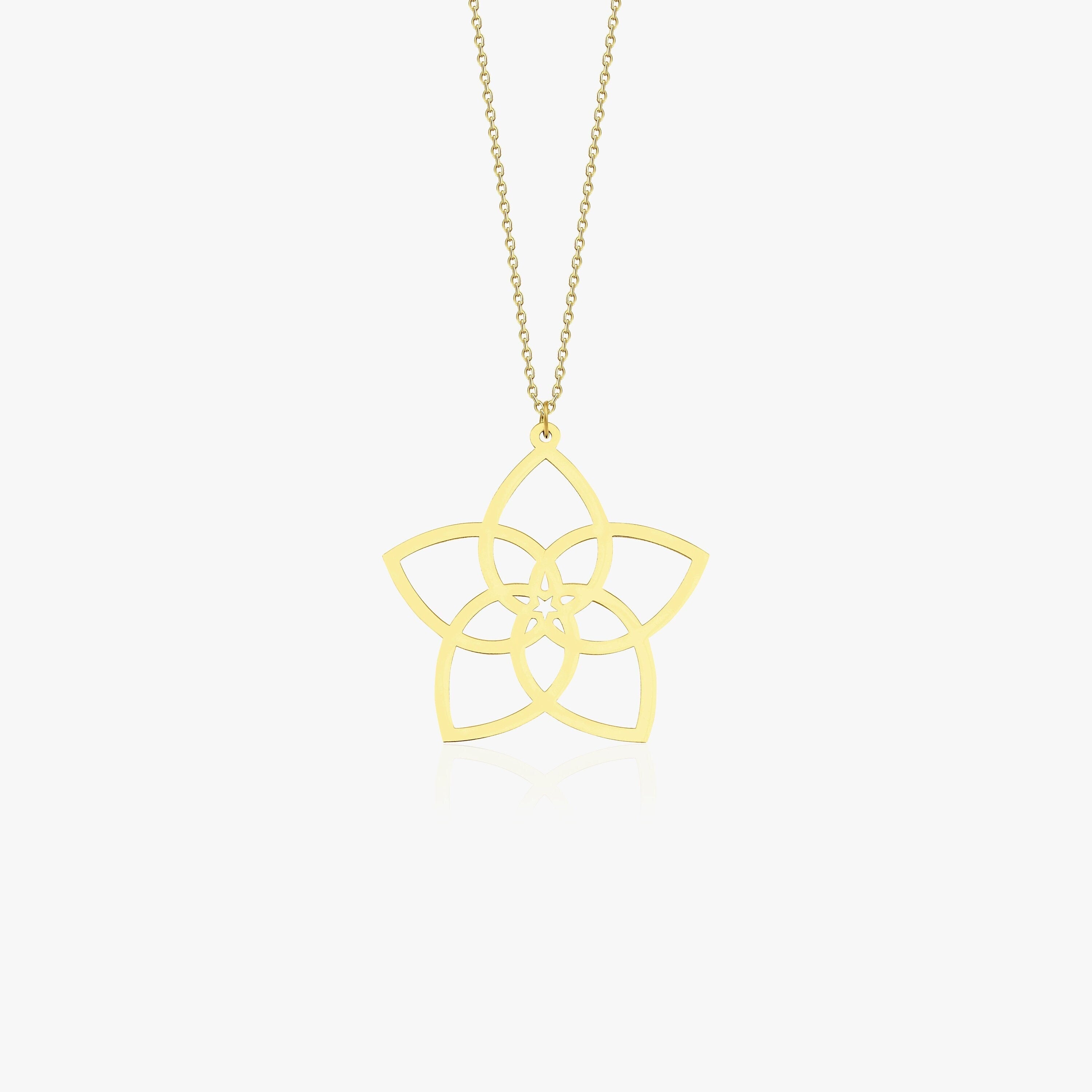 Rose Of Venus Necklace in 14K Gold / SACRED GEOMETRY