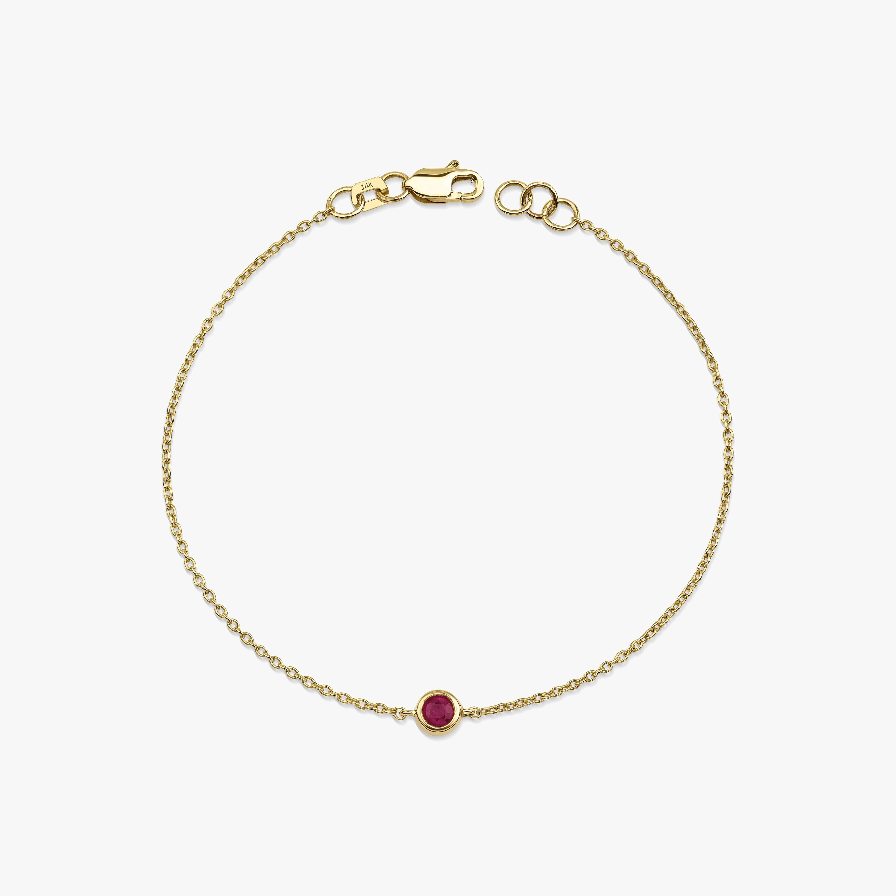 Natural Ruby Bracelet Available in 14K and 18K Gold