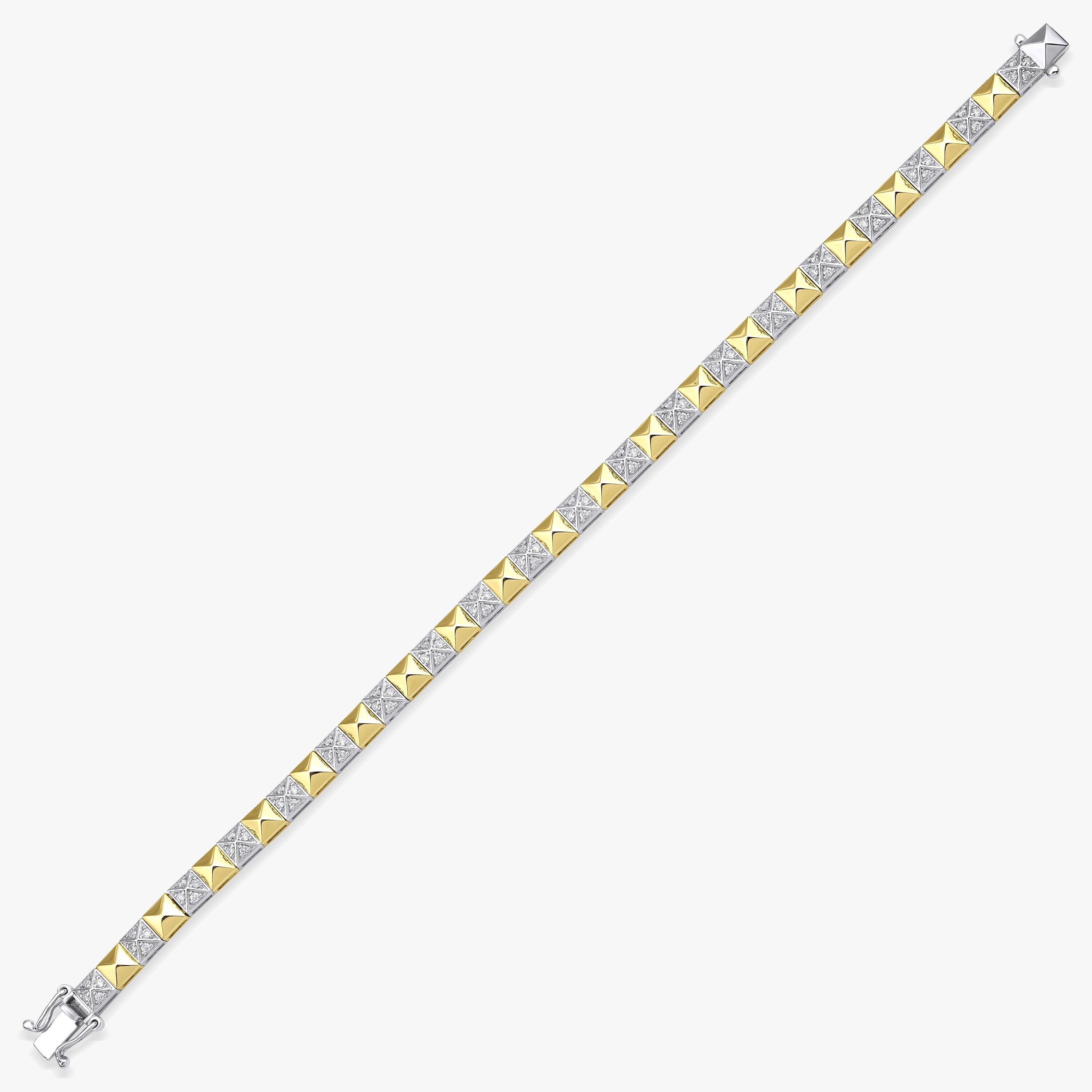 Diamond Spike Bracelet in 14K Gold