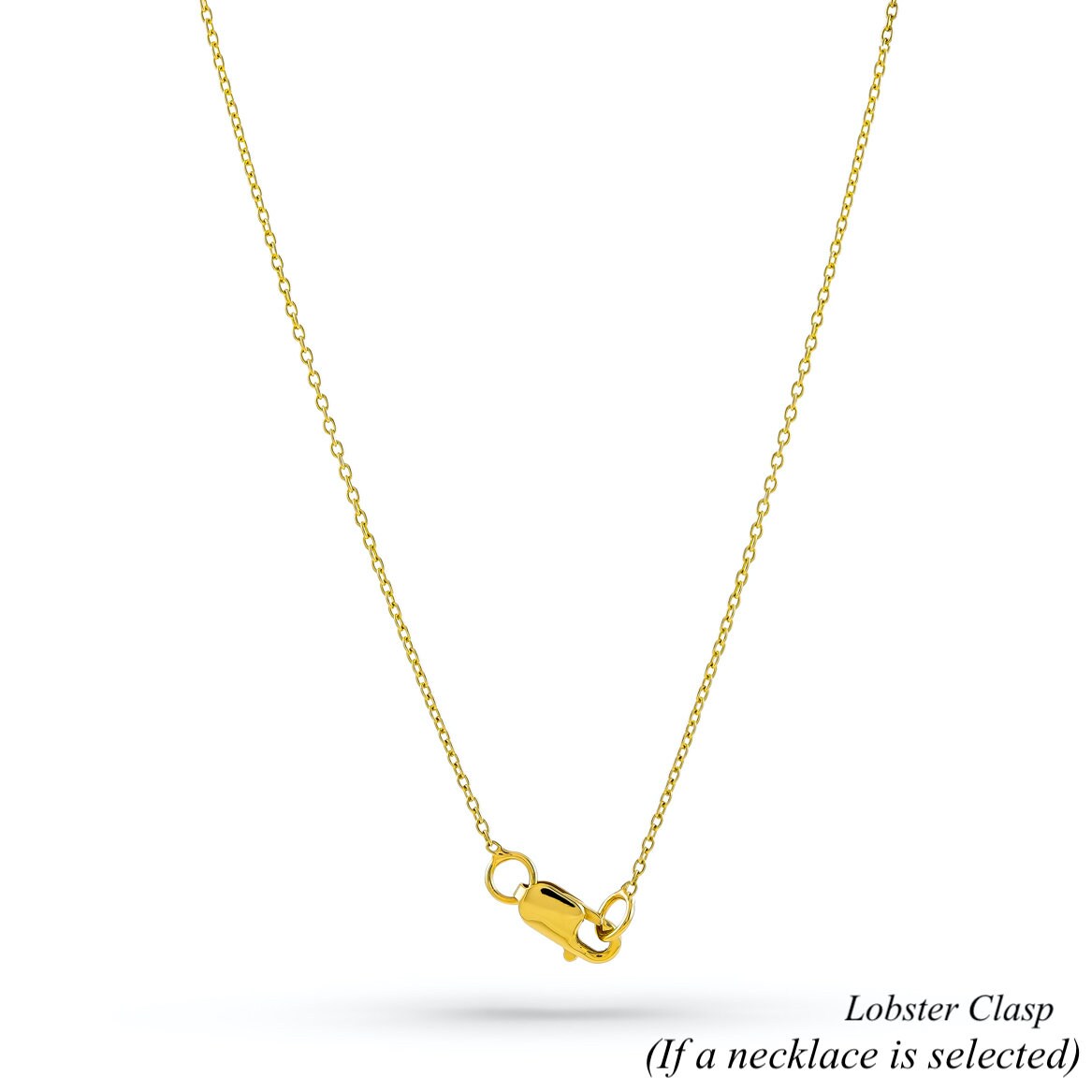 14K Gold Small Ocean Blue Cross Pendant Necklace